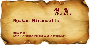 Nyakas Mirandella névjegykártya